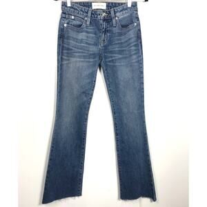 SLVRLAKE Scarlett Kick Flare Raw Fray Hem Women's Jeans Salt Water Designer EUC